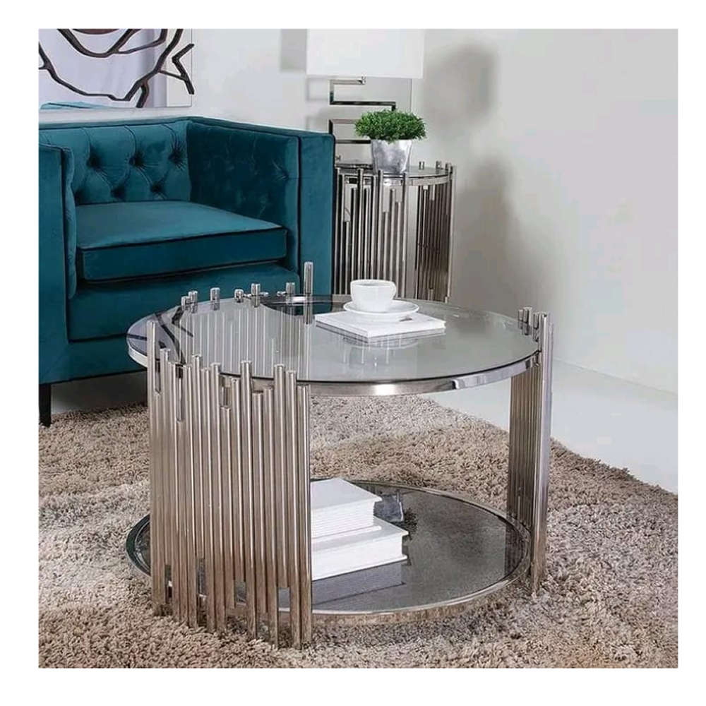 Ornate Carving Patterns Round Coffee Table