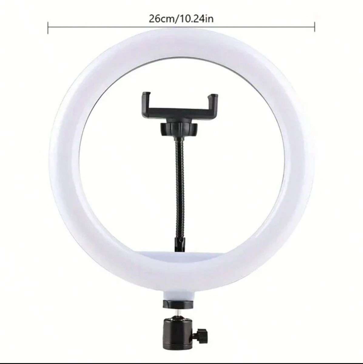 10 inch ring light with adjustable tripod and phone holder