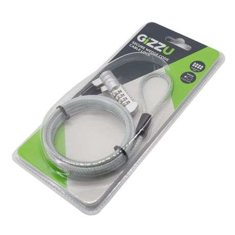 Gizzu - Secure Wedge Code Cable Lock 1.8m - Gizzu - Secure Wedge Code Cable Lock 1.8m