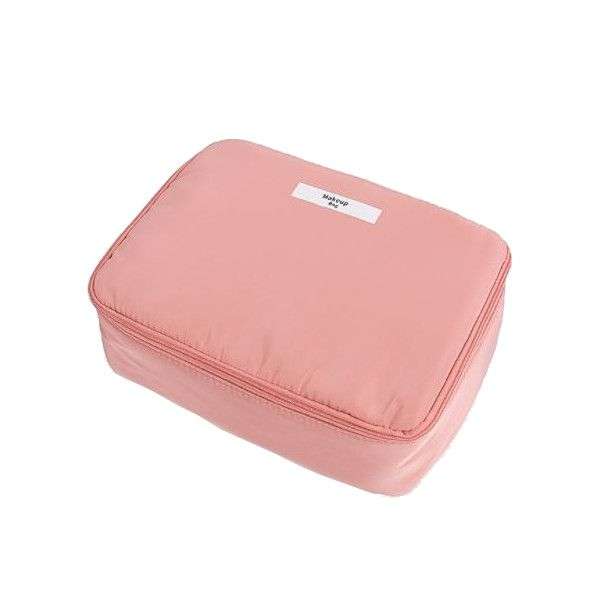 Olive Tree - Pink Travel Makeup Bag Cosmetic Organiser with Removable Pouch