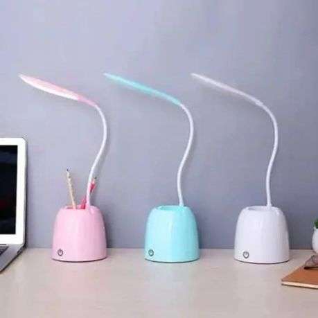 Led dimmable desk lamp with phone holder