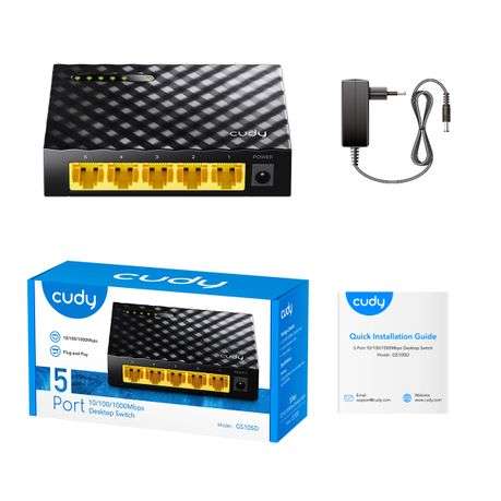 Cudy 5 Port Gigabit Desktop Switch | GS105D - Cudy 5 Port Gigabit Desktop Switch | GS105D