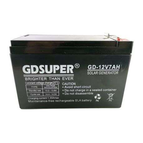 Stock from 6//Solar Battery GD-12V7AH 12V Super Solar Generator Battery