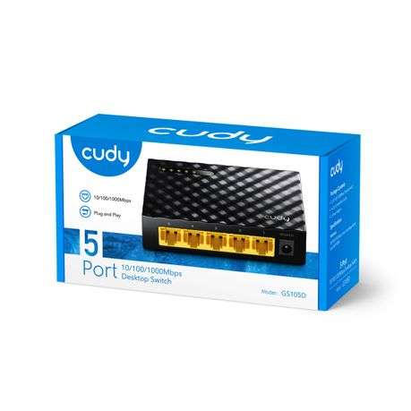 Cudy 5 Port Gigabit Desktop Switch | GS105D - Cudy 5 Port Gigabit Desktop Switch | GS105D