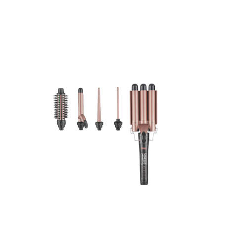 7 in 1 Curling Iron Set, Curling Wand Set with Changeable Attachment