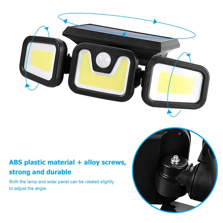 Outdoor Solar Waterproof Safety Wall Lamp - Three-Head Induction - FL-1725B