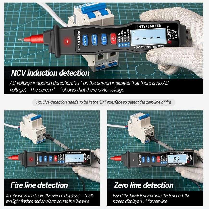 A3003 Dual Digital Multimeter / Non Contact Pen AC/DC Voltage *Fathers Day Gift Idea*