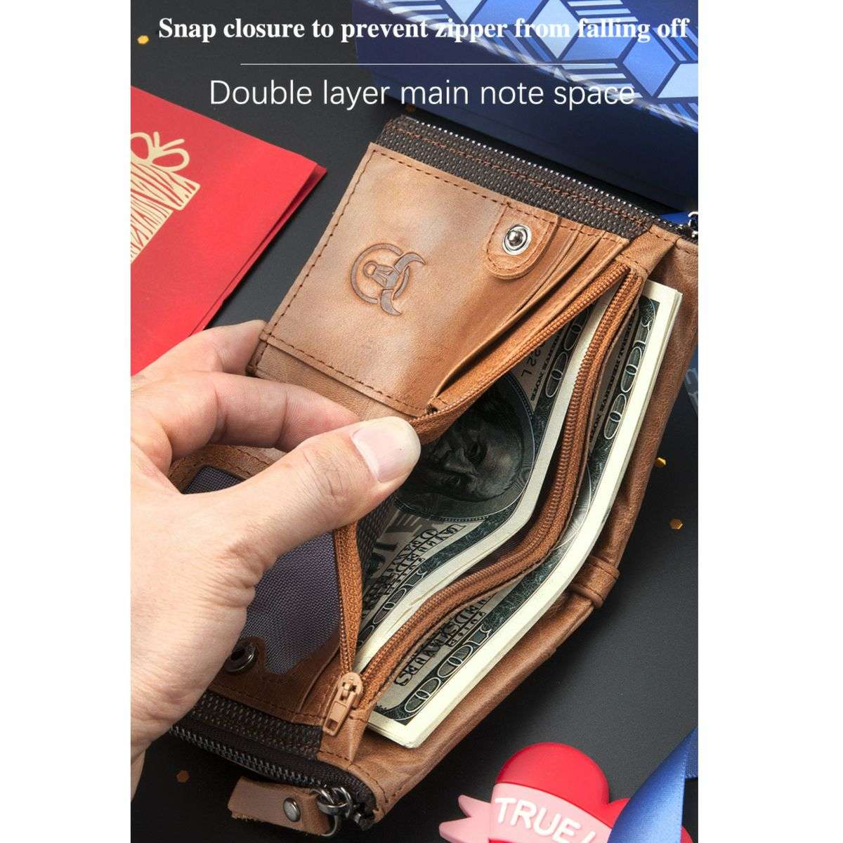 Bullcaptain Ultimate McCoy Genuine Leather Bifold RFID Men's Wallet