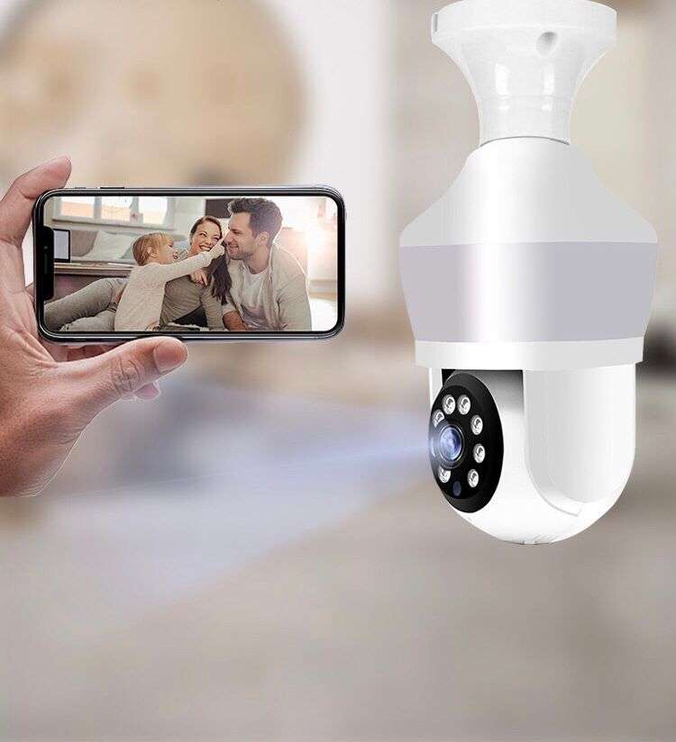 Wireless WIFI Light Bulb Night Vision Remote Control Security Camera