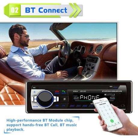 12V Bluetooth Car Stereo with FM Radio, USB, SD & AUX Playback