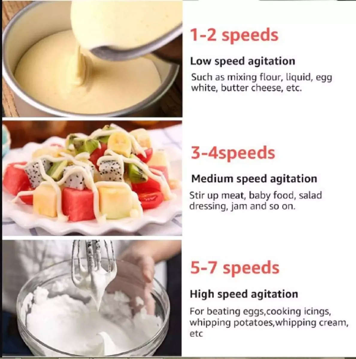 Super 7 speed Electric Hand Mixer With Stainless Bowl