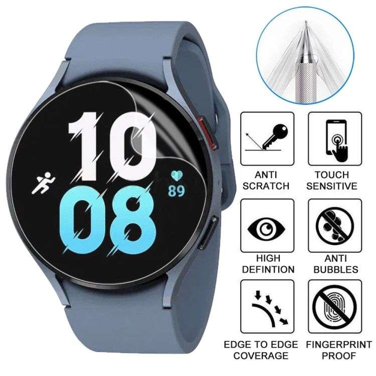 Hydrogel TPU screen protector for samsung watch 5 Pro 45mm pack of 6