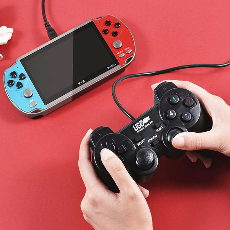 Double Game Player Retro Handheld console X19 with controller