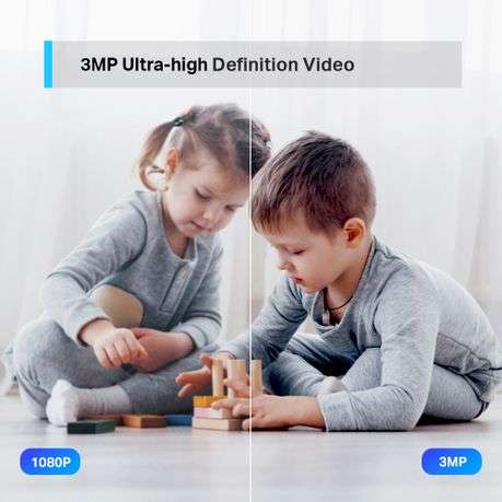 Tp-Link - Tapo C210 3MP Pan/Tilt Home Security Tracking Wi-Fi Camera - Tp-Link - Tapo C210 3MP Pa...