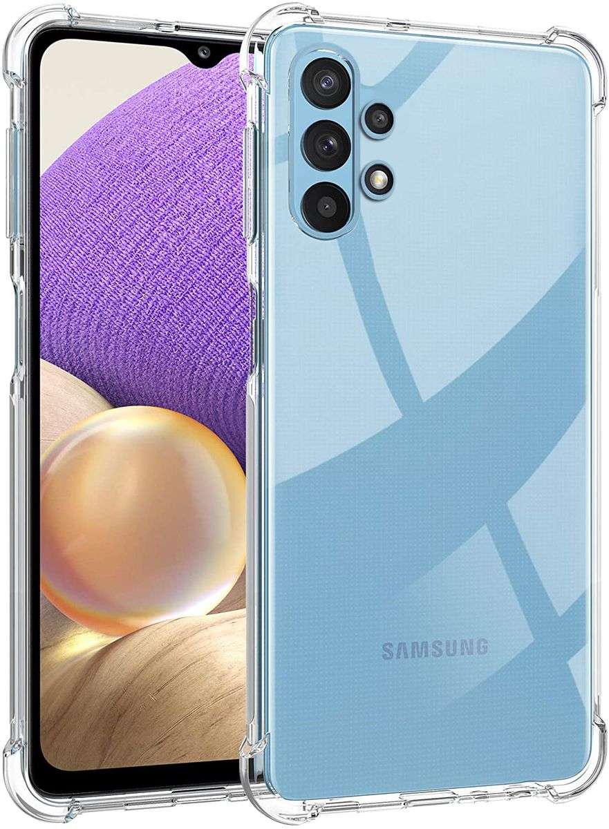 Samsung Galaxy A32 5G Clear Shock Resistant Armor Cover Body Protection Case