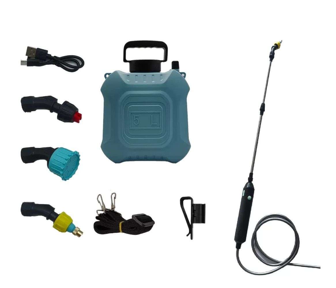 5L portable electric garden spray with retractable spray bar