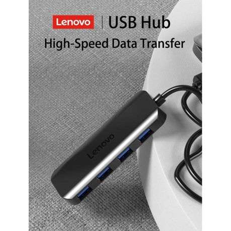 Lenovo - A601 - USB Hub 4-Port USB 3.0 Splitter Charging Supported - Black