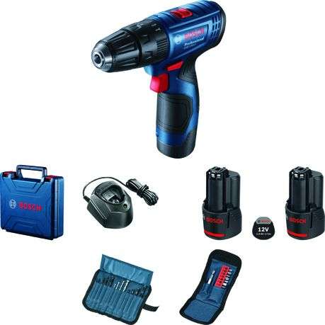Bosch - Cordless 12V Drill Driver - GSB 120-LI + 23 accessory pieces - Bosch - Cordless 12V Drill...