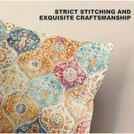 Plush Bohemian Style Throw Pillow Covers Set of 2