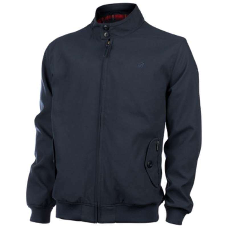 BRENTWOOD HARRINGTON ZIP UP NAVY JACKET