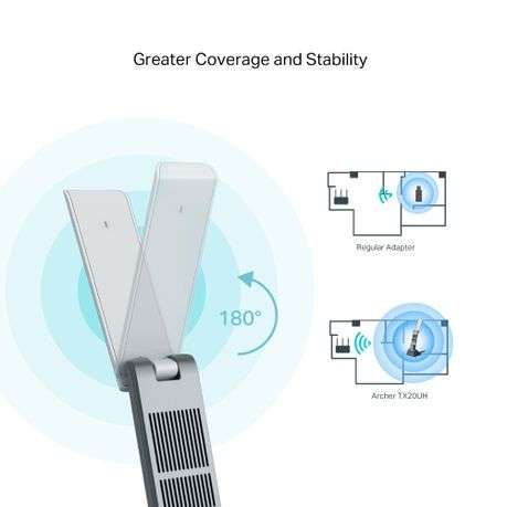Tp-Link - Archer AX1800 High Gain Wireless USB Adapter - Tp-Link - Archer AX1800 High Gain Wirele...