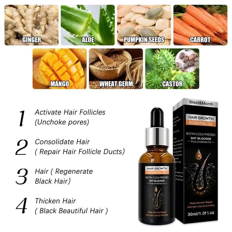 Hair Growth Oil with Derma Roller