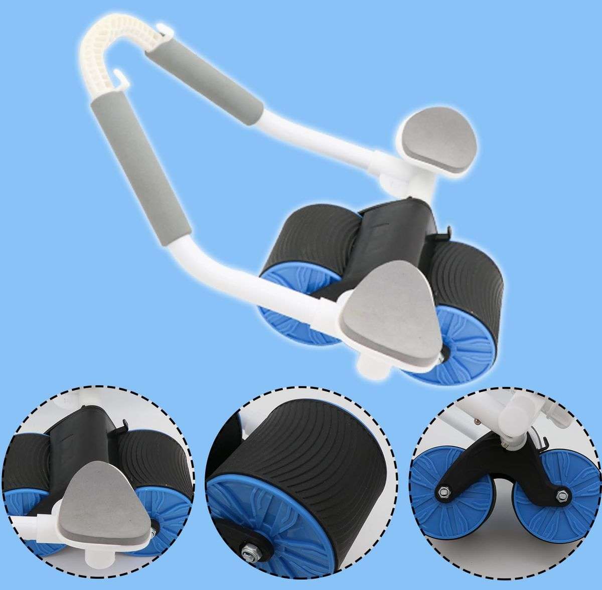 Automatic Rebound Abdomen Roller with LCD Display and Phone Holder