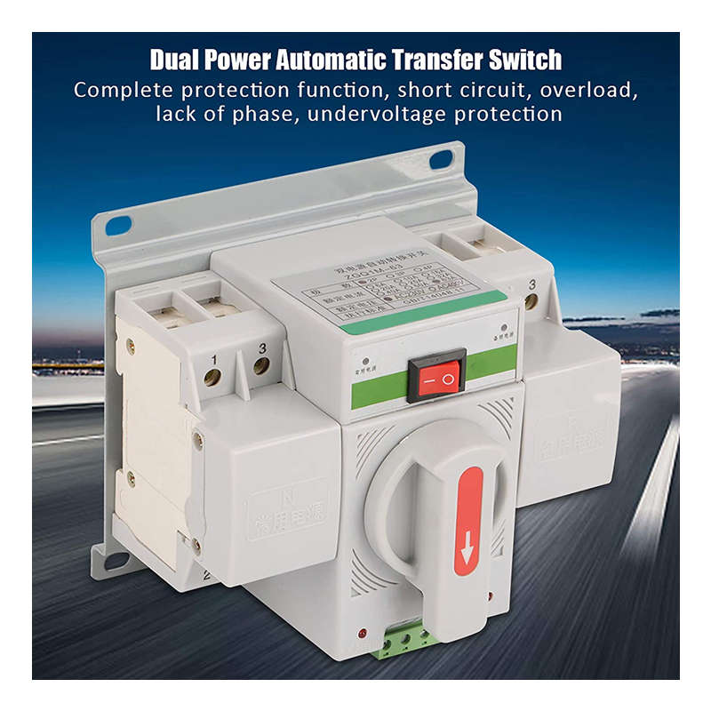 Automatic Transfer Switch 63A 2-Pole Dual Power Automatic Changeover Switch 230V