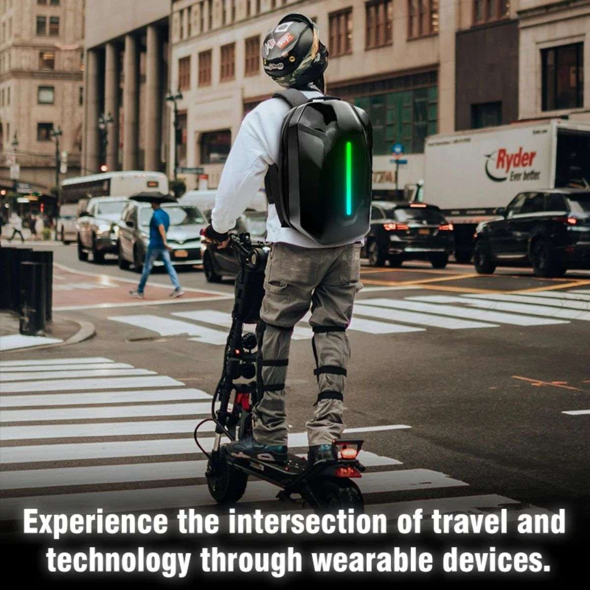 LED Bikers Backpack | Motorcycle Animated Bag With App Control & DIY Display | Screen Programmable D