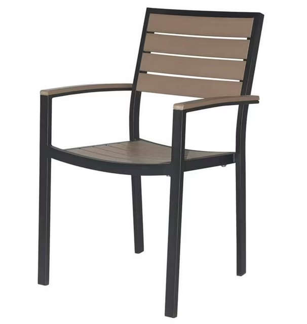 Modern wooden patio table and 4 chairs