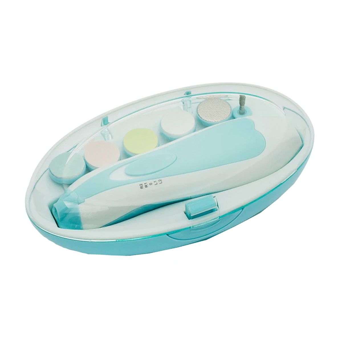 Baby Nail Trimmer Electric File Set with Light Replacement Heads