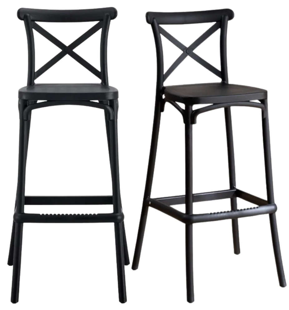 Classic Criss Cross Back Bar Stool