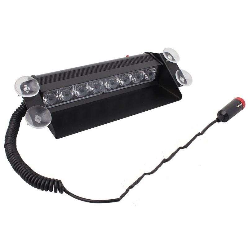 8-LED Light Car Strobe Flash Dash Emergency Light Warning Lamp (RED)