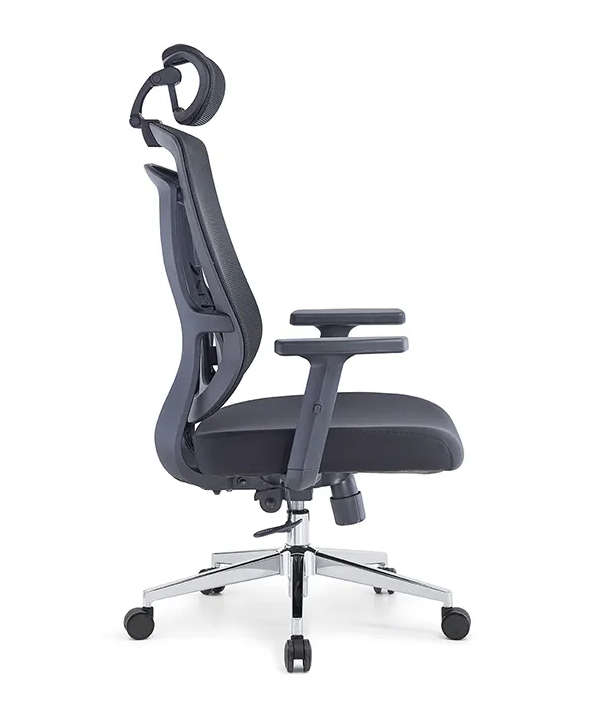 Office Chairs - Ergonomic Mesh with Headrest - Black Colour