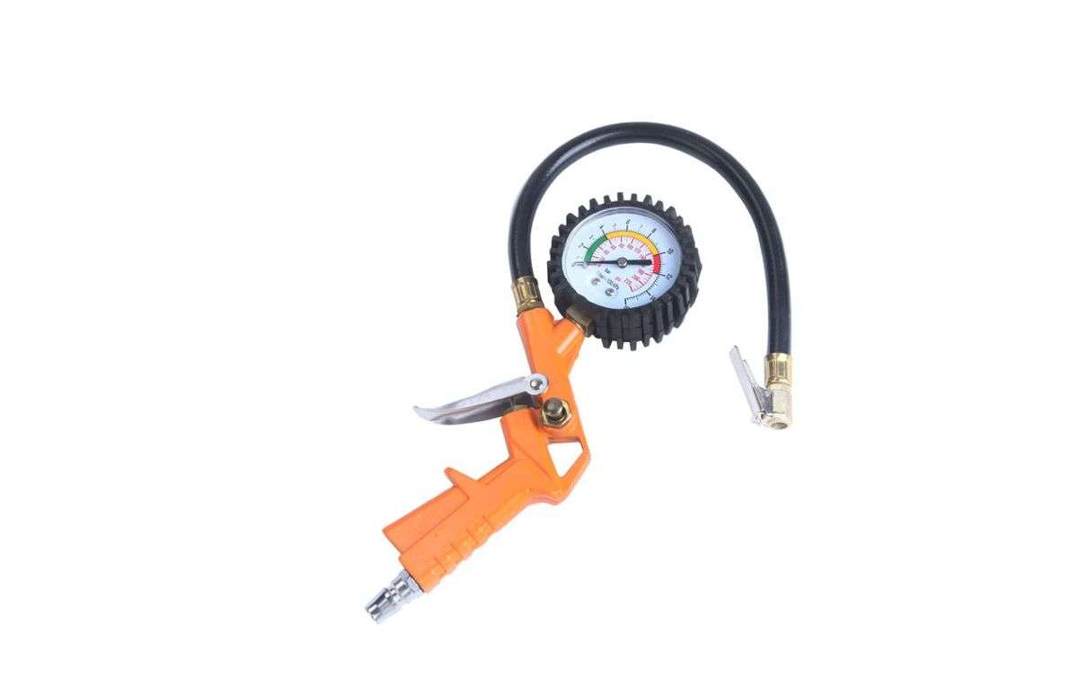 Shind Tire Inflation Gun With Gauge - Orange