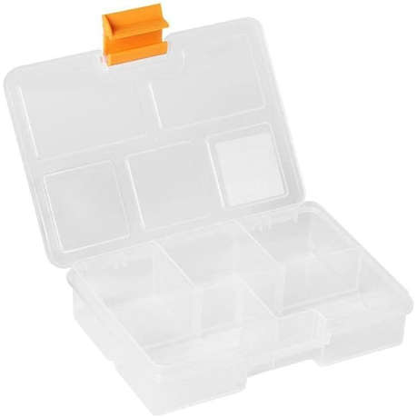 Multipurpose Storage Box 13x10x3cm | Clear Hinged Lid & Latch | Beads Screws Craft Parts