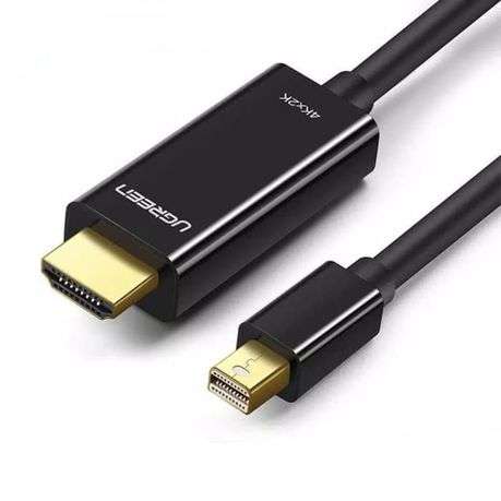 Ugreen - Mini DisplayPort Male to 4K@30Hz HDMI Cable 1.5m - Black - Ugreen - Mini DisplayPort Mal...
