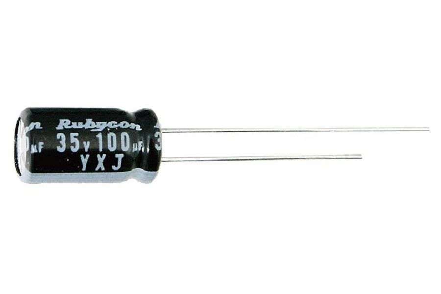 Rubycon (10YXJ1000M10X12.5) Electrolytic Capacitor, Miniature, 1000µF, 10V