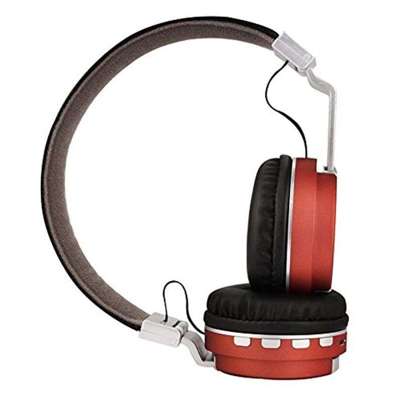 Bluetooth Wireless Stereo Headphones Foldable with Mic Red