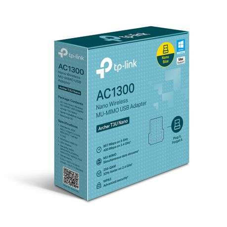 Tp-Link - Archer AC1300 Nano Wireless MU-MIMO USB Adapter - Tp-Link - Archer AC1300 Nano Wireless...