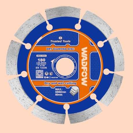 Wadfow - Diamond Cutting Disc for Concrete - 180mm - Wadfow - Diamond Cutting Disc for Concrete -...