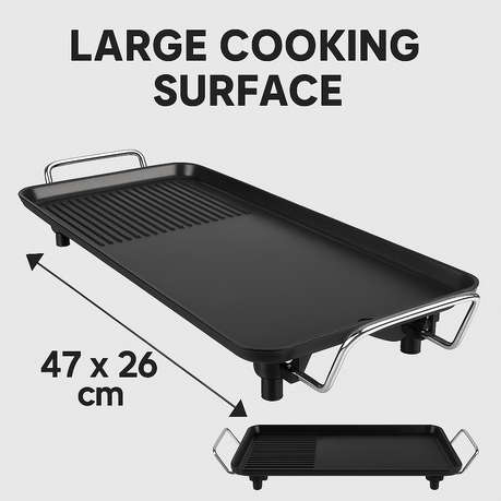 MDMV Electric Grill 1500W Non-Stick Griddle with Adjustable Temperature