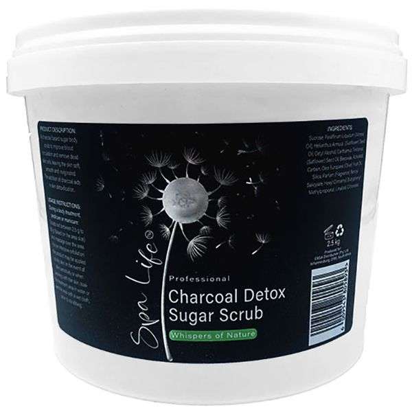 Spa Life Charcoal Detox Sugar Scrub 2.5kg