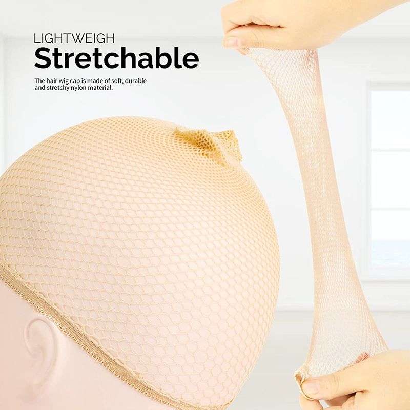 3 Pack Elastic Wig Grip Headband Mesh Wig Cap Nylon Wig Caps - Black
