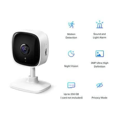 Tp-Link - Tapo C110 Home Security Wi-Fi Camera / 3MP UHD with Night Vision - Tp-Link - Tapo C110 ...