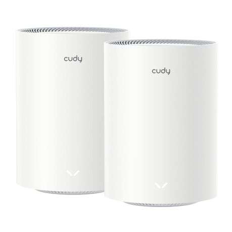 Cudy - AX3000 Wi-Fi 6 Mesh Kit 2 Pack - White - Cudy - AX3000 Wi-Fi 6 Mesh Kit 2 Pack - White