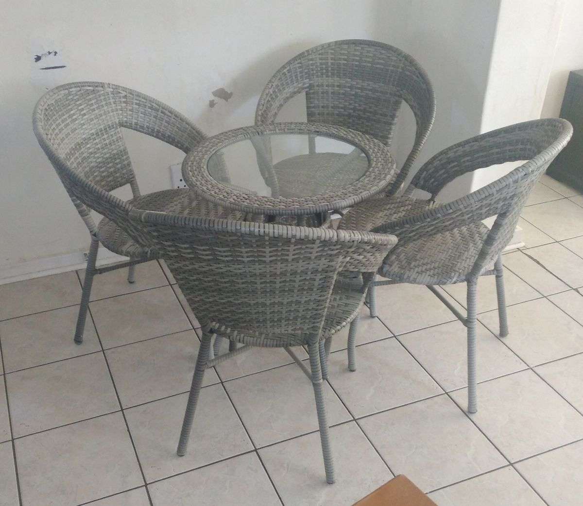 Patio Set - 5 Piece - Silver Grey Colour