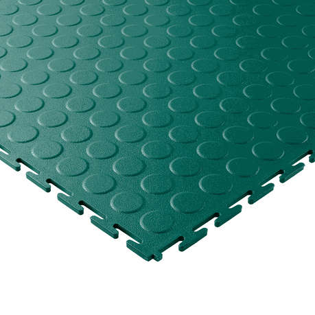 PVC Interlocking Rubber Floor Tile - Gym Mats (Pack of 4 - 1sqm) - Dark Green