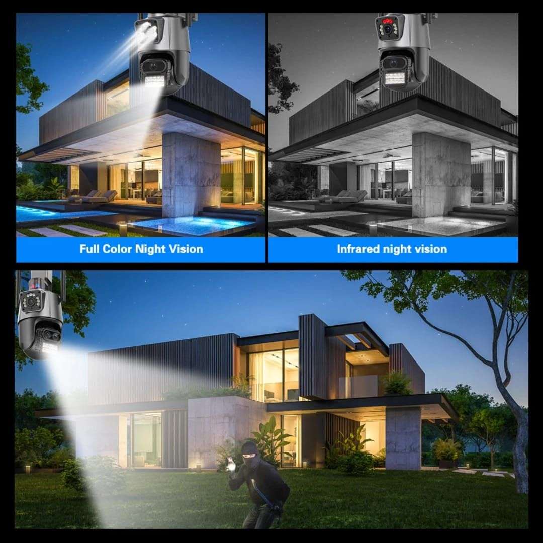 8K Ultra HD Dual-Lens Screen Camera System with 4x Zoom, Two-Way Audio & AI Tracking