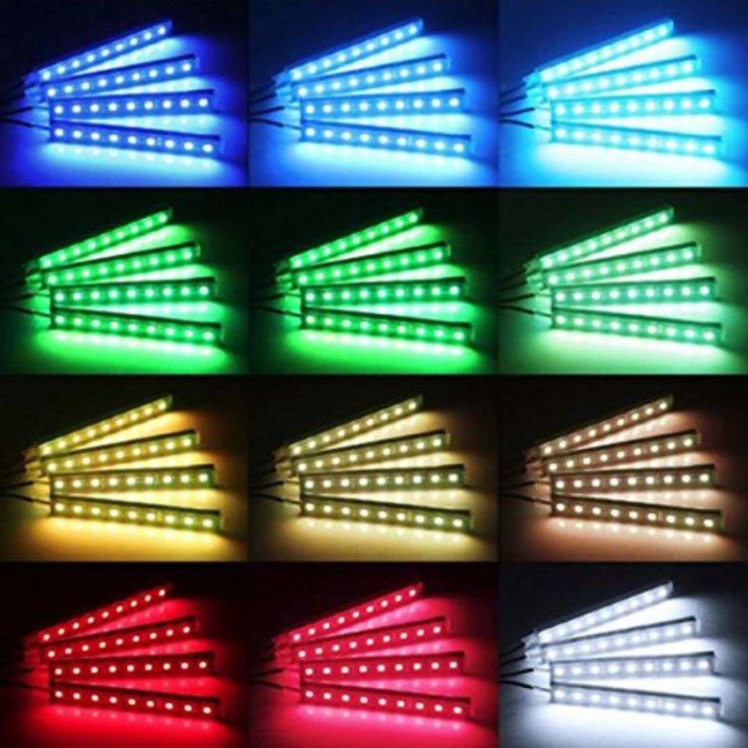 RGB Color 9 LED Strip Light Kit 12V Wireless Music Control